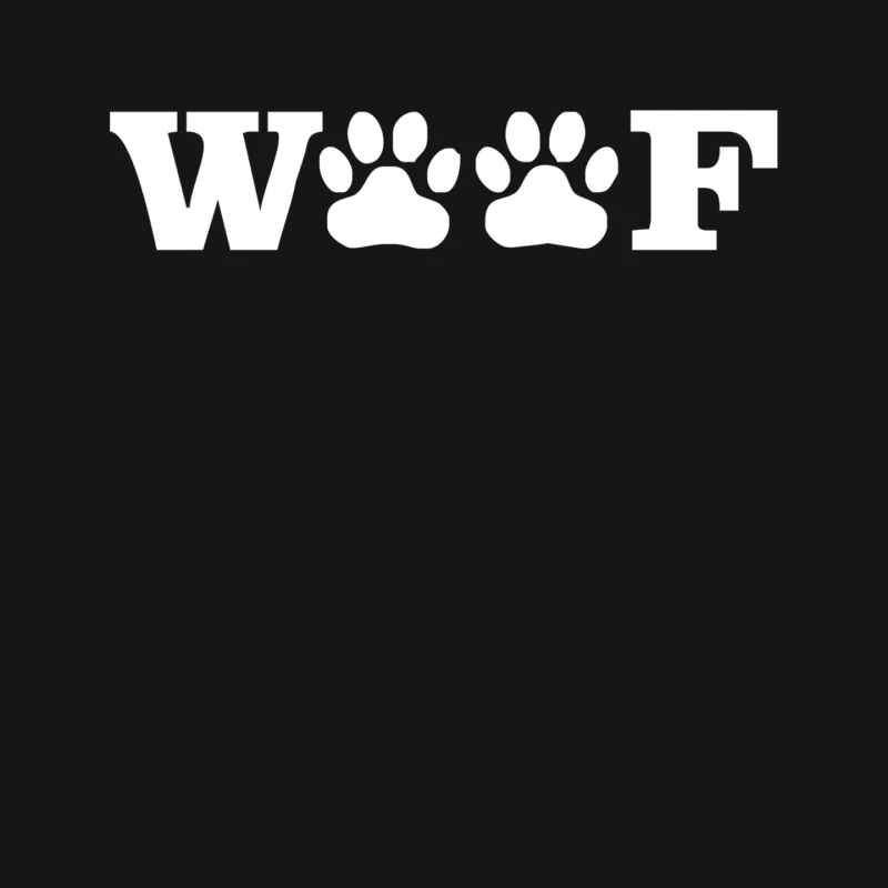 WOOF Paw Prints Sticker Vinyl Mouse Pad