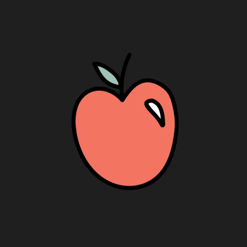 Illustration de pomme minimaliste Homme Débardeur