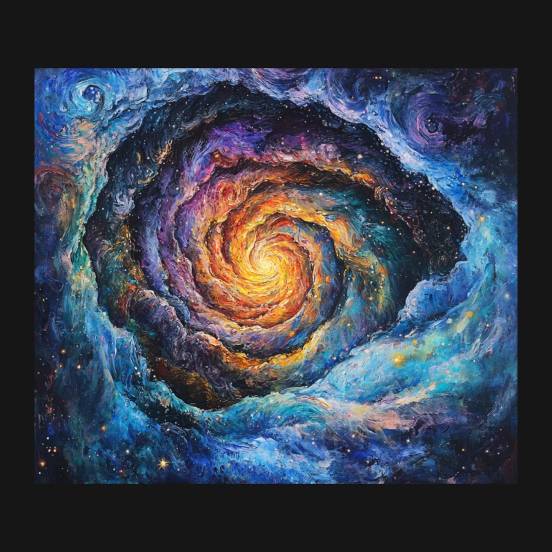 Vibrant Cosmic Spiral: Abstract Galaxy Art Mouse Pad