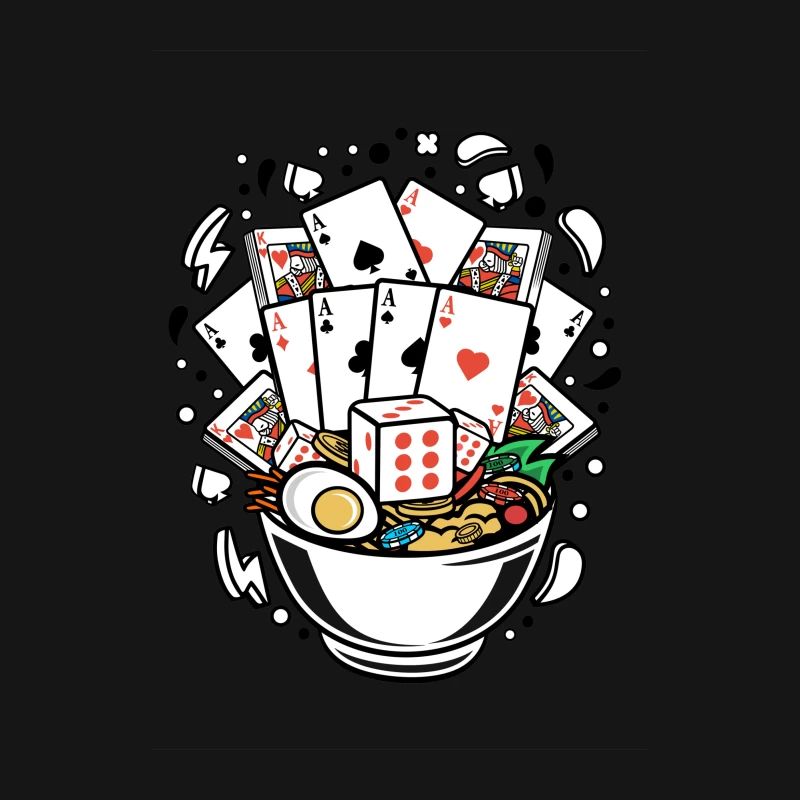 Ramen de Casino : Dés et Cartes Femme T-Shirt