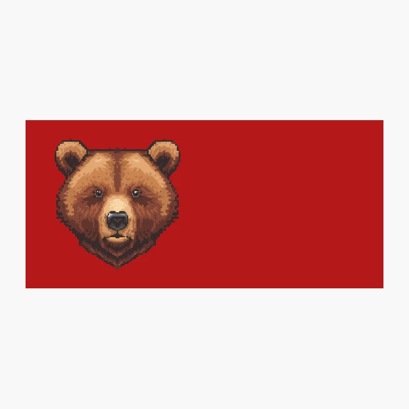Pixelated Grizzly Bear: Wildlife Portrait in Digital Art Coffee Mug