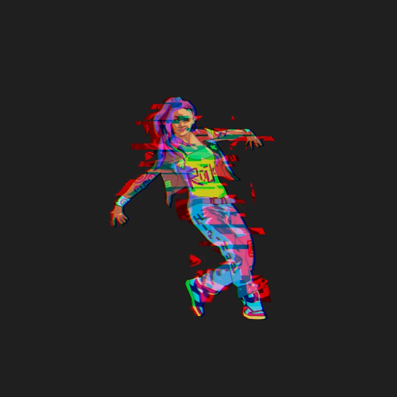 Futuristischer Tänzer mit glitchiger Ästhetik Herren Tanktops