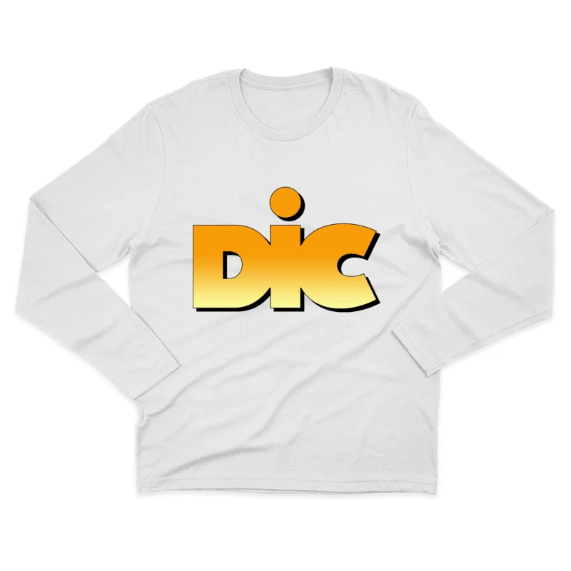 DIC Entertainment Logo Design with Orange Gradient Effect Male Long Sleeve T-Shirt