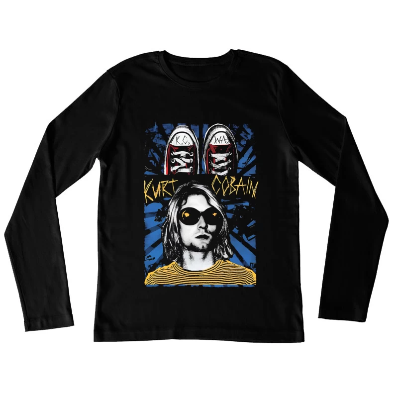 Kurt Cobain Retro Female Long Sleeve T-Shirt