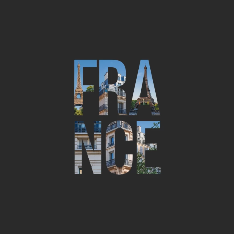 Parisian Panorama: Eiffel Tower Meets Architectural Typography Baseball Cap