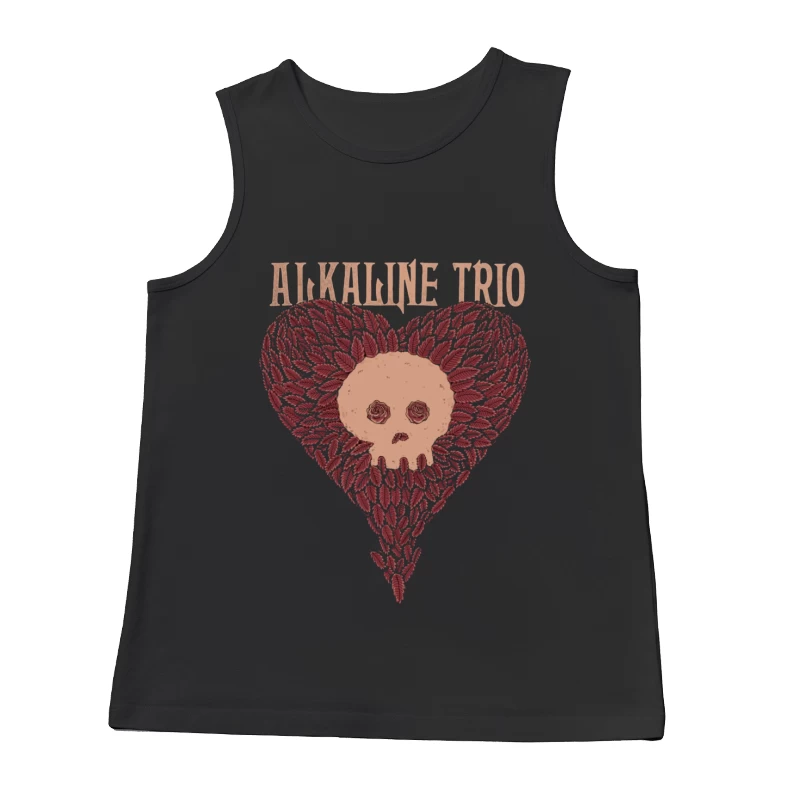 Alkaline Trio Gothic Heart Skull Logo Design Male Tank Top