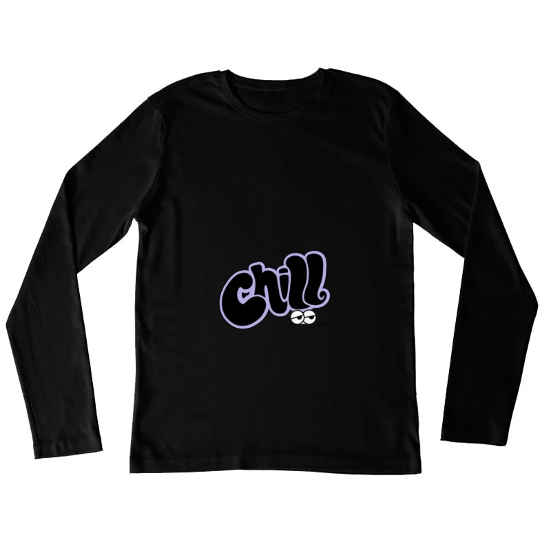 Chill Design mit coolen Augen Damen Langarm T-Shirt