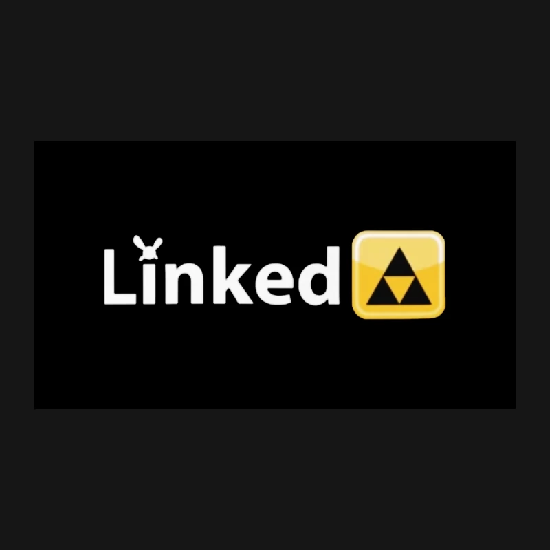 LinkedIn Logo with Triforce Gaming Symbol Desk Mat