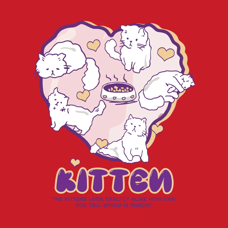 Niedliche Kätzchen bilden ein Herz Damen Pullover Hoodie