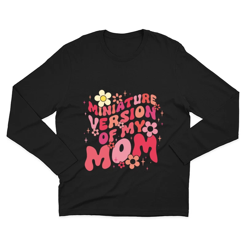 Miniaturversion meiner Mutter mit Blumenmotiv Herren Langarm T-Shirt
