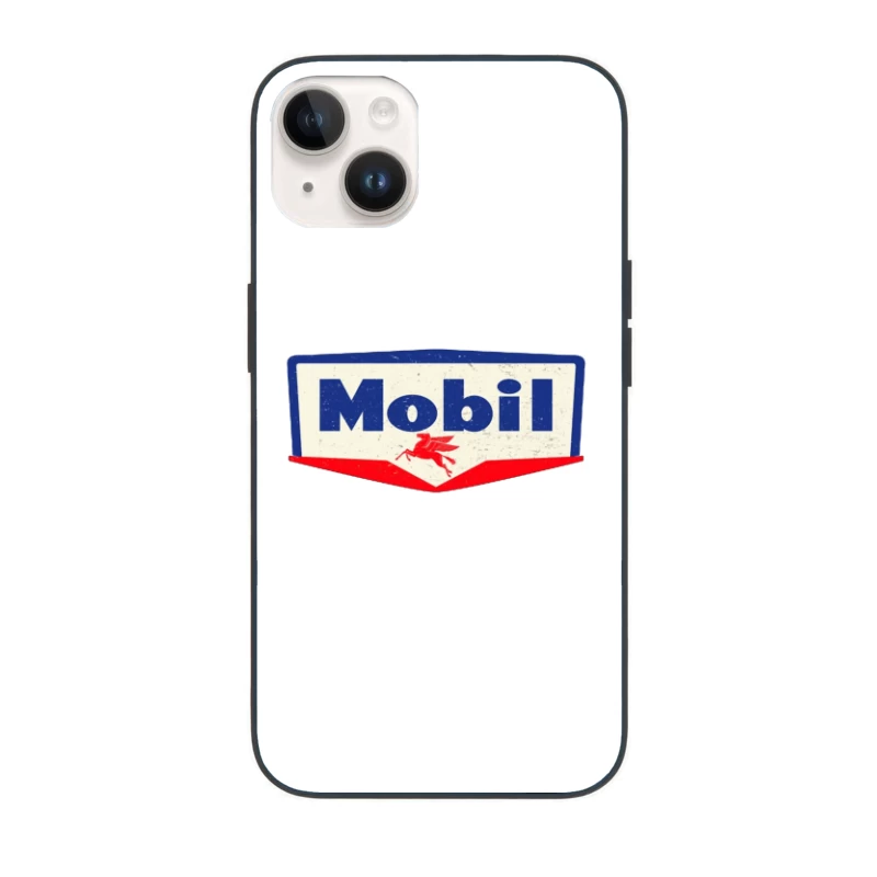 Vintage Mobil Oil Company Logo with Red Pegasus iPhone Case