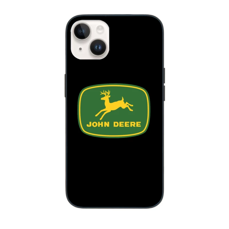 John Deere Classic Green and Yellow Logo with Leaping Deer iPhone Case