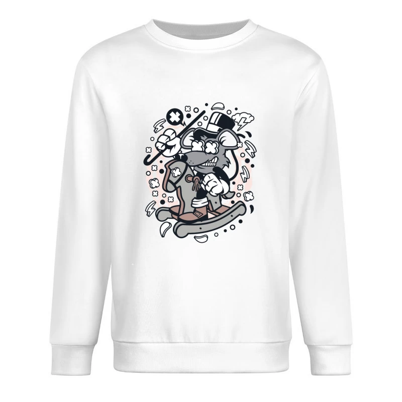 Chien magique avec canne et chapeau haut de forme Homme Sweat-shirt à enfiler