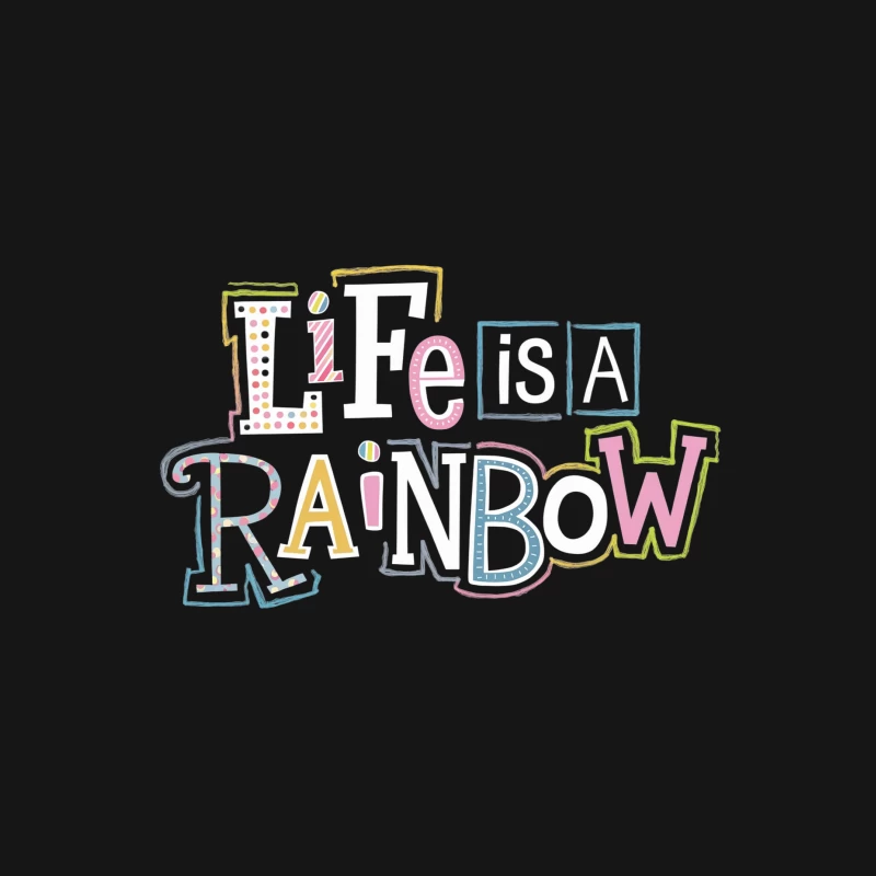 Playful Rainbow Typography Design Female T-Shirt