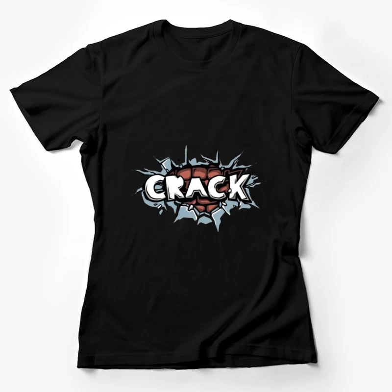 Comic-Stil Wand Schlag Illustration Damen T-Shirt