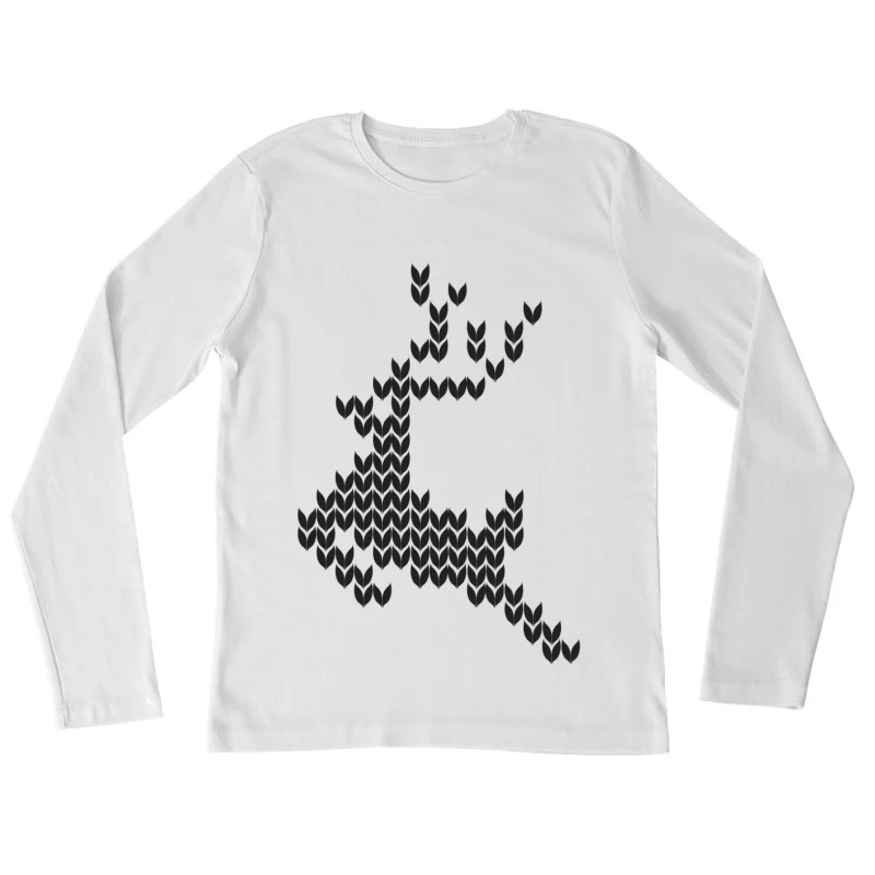 Design géométrique en chevrons Femme Manches Longues T-Shirt