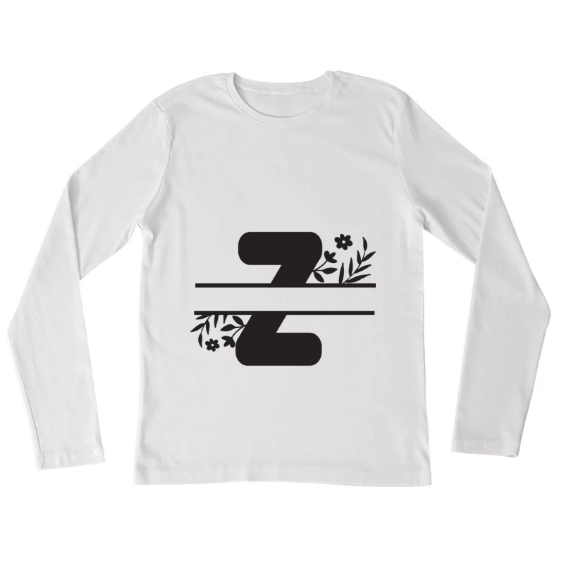 Symbole Floral Stylisé Femme Manches Longues T-Shirt