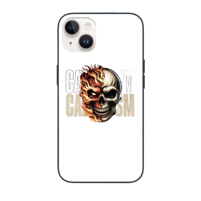 Burning Skull Gothic Flame Design iPhone Case