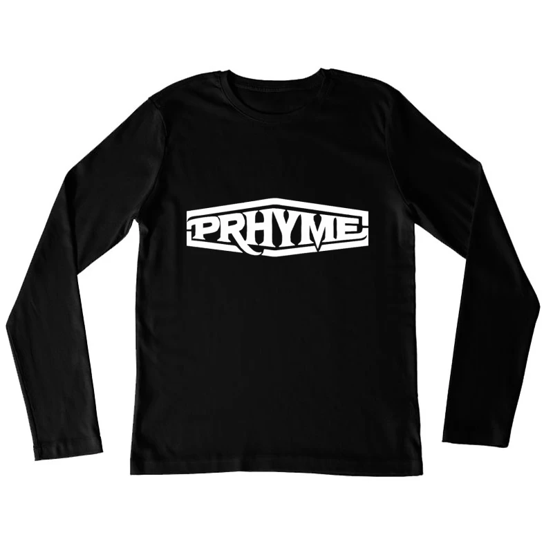 Basic Logo Outline Design with Text "RHYME" Female Long Sleeve T-Shirt