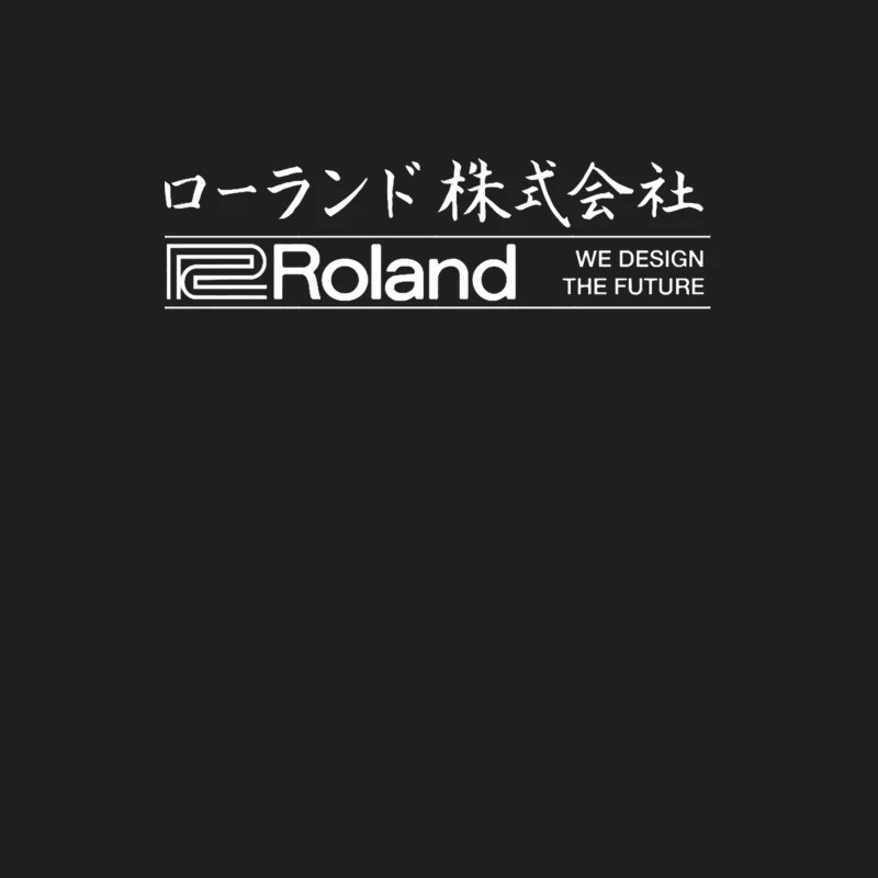 Roland Corporation Logo with Japanese Text and Design Slogan Male Tank Top