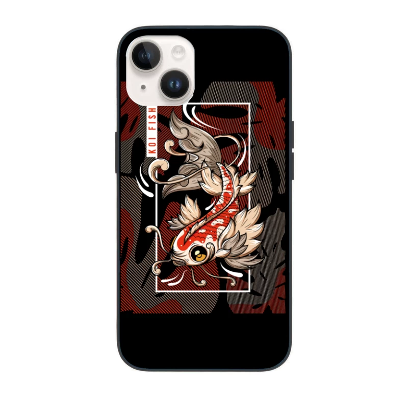 Koi Fish Art with a Contemporary Edge iPhone Case