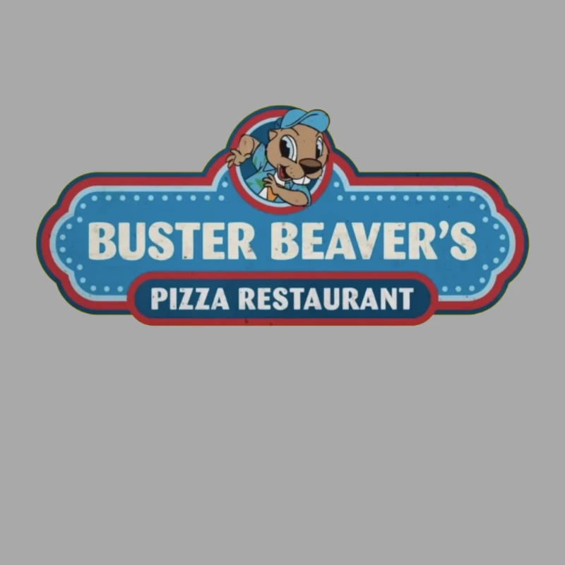 Buster Beaver's Pizza Restaurant Male Pullover Hoodie