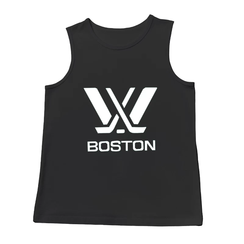 Boston Hockey Team Logo Line Drawing Male Tank Top