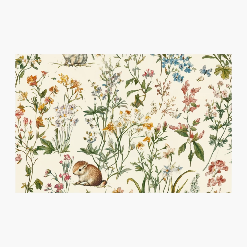 Vintage Botanical Wonderland with Whimsical Wildlife Travel Mug