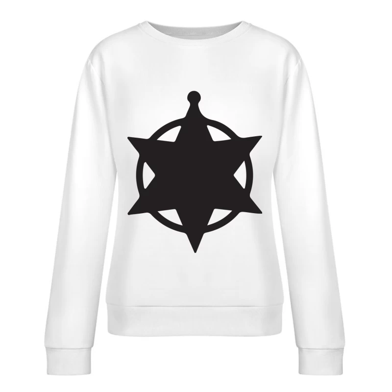 Étoile nautique noire Femme Sweat-shirt à enfiler