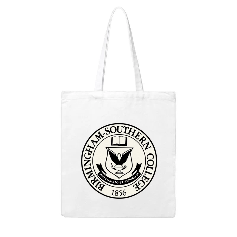 Official Seal of Birmingham-Southern College Founded 1856 Cotton Tote Bag