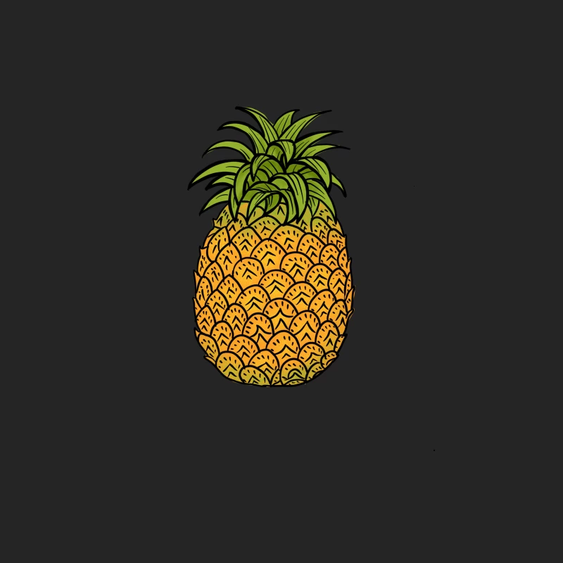 Bunte Ananas Illustration Herren Pullover Sweatshirt