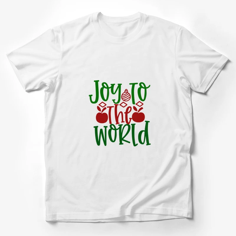 Design de Noël avec Joie sur Fond Blanc Homme T-Shirt