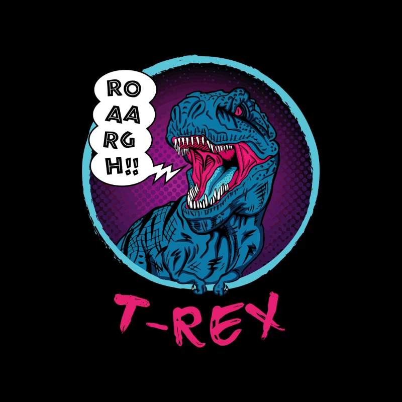 Neon T-Rex Power Mouse Pad