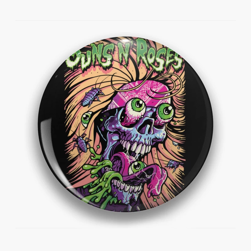 Guns N' Roses Skull Graphic Art Pin