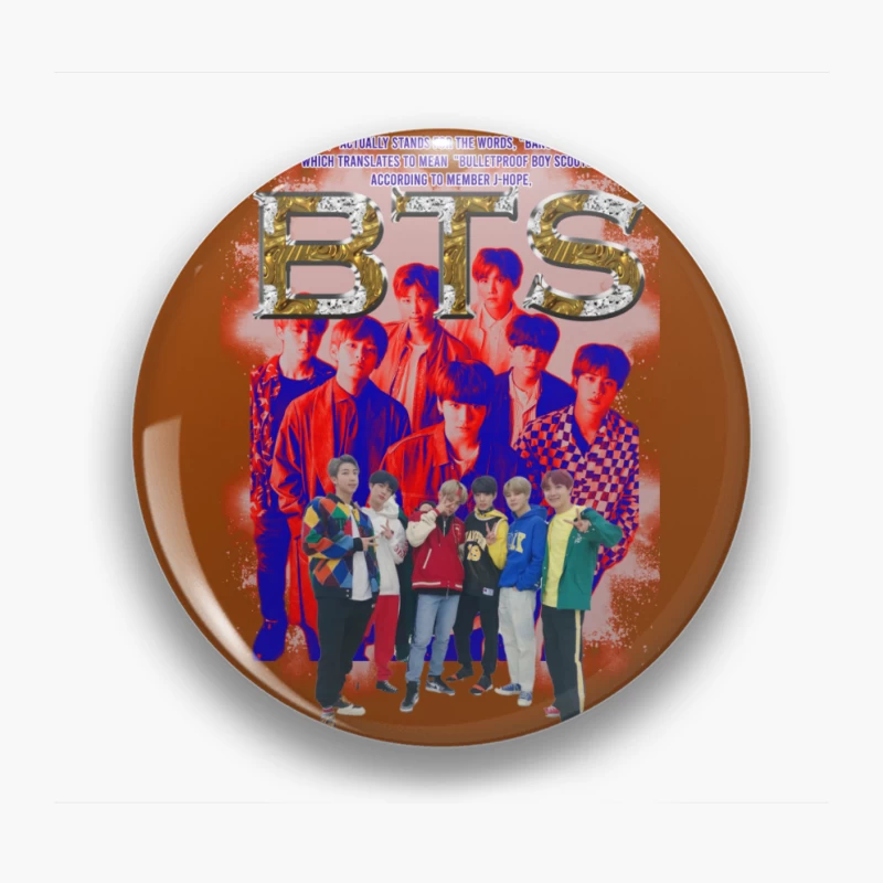 BTS Group Members and Name Meaning Pin