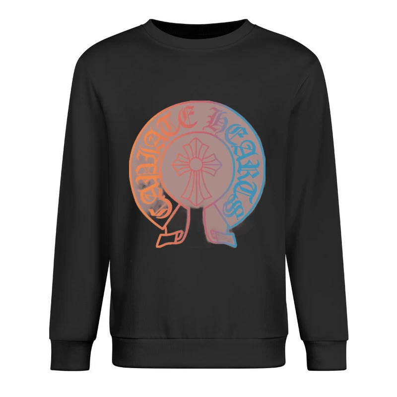 Gotisches Design mit Kreuz und Schriftzug Herren Pullover Sweatshirt