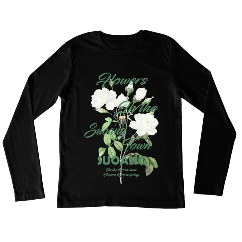 Blumen im Suoang Town Damen Langarm T-Shirt