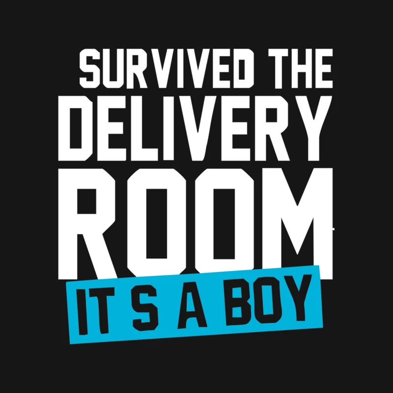 Blue Text Announcing "It's A Boy" for Baby Shower or Gender Reveal Mouse Pad