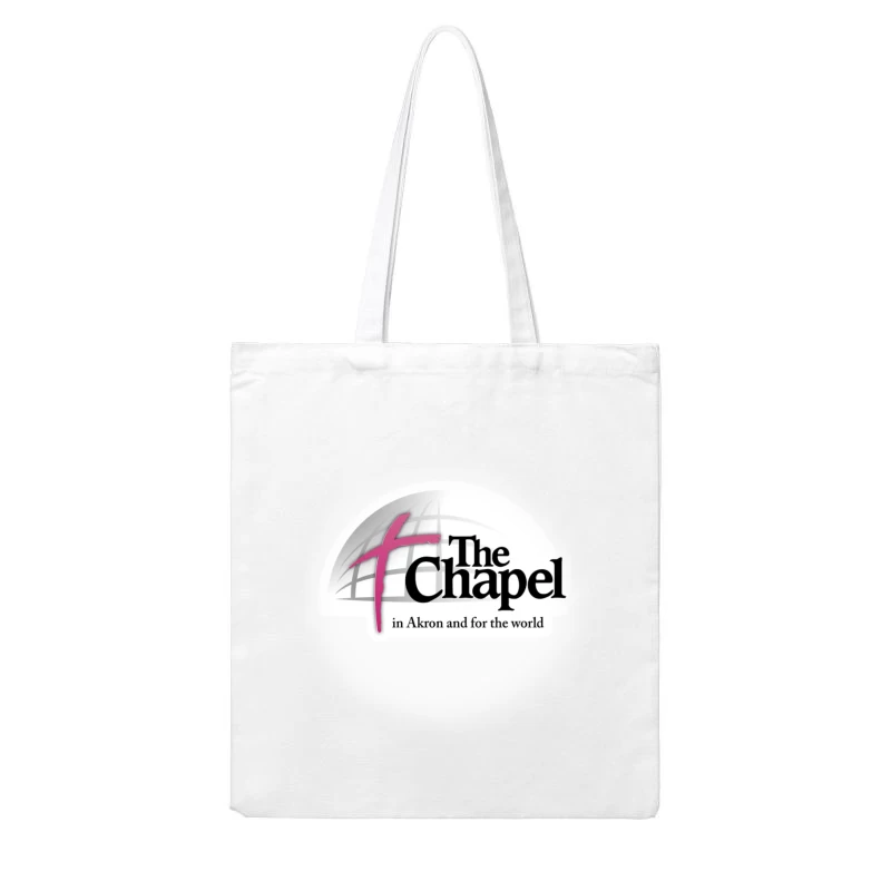 The Chapel Church Logo with Pink Cross - Akron Religious Organization Cotton Tote Bag