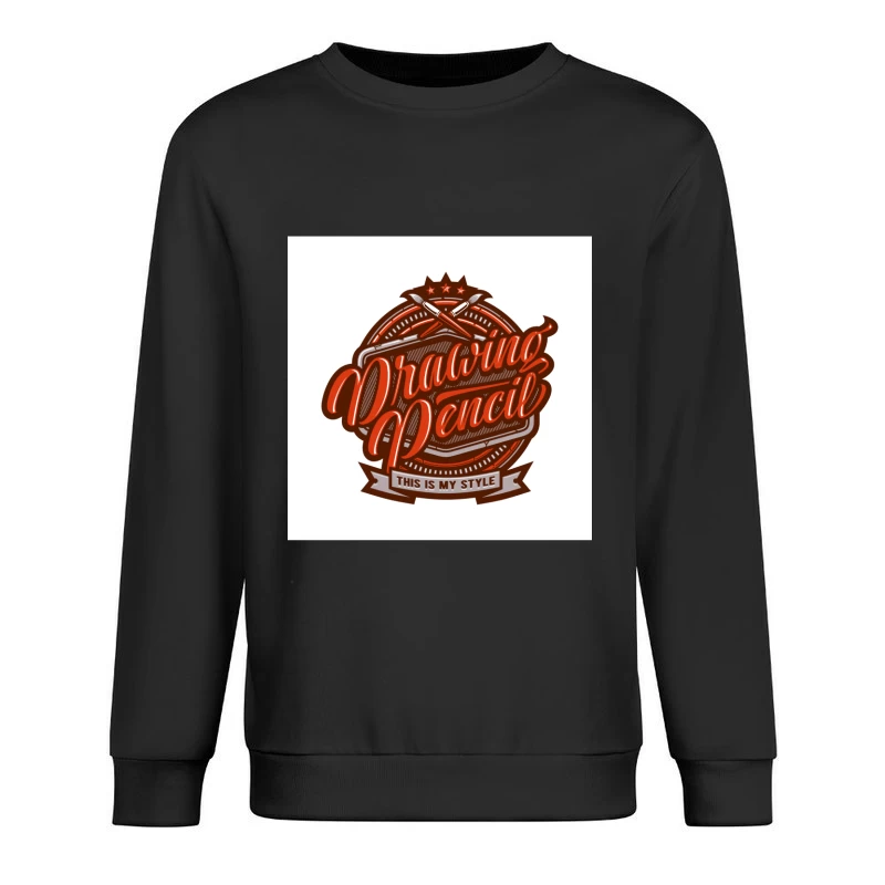 Emblème artistique stylisé du crayon Homme Sweat-shirt à enfiler