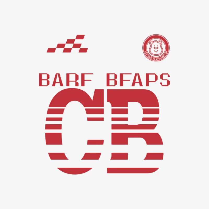Rotes Textdesign mit CB-Motiv Herren Langarm T-Shirt