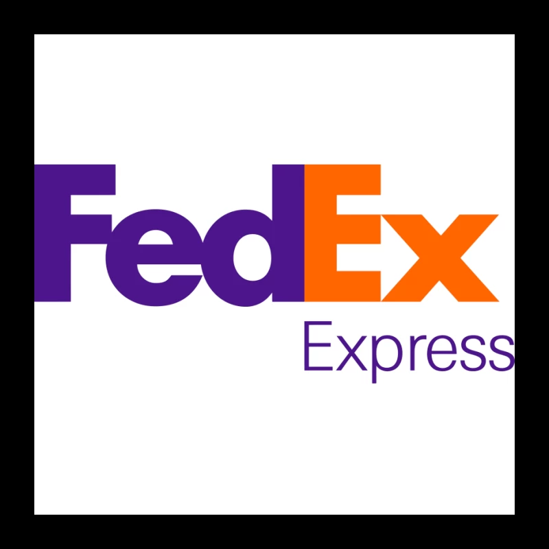 FedEx Express Corporate Logo Design in Purple and Orange Pin