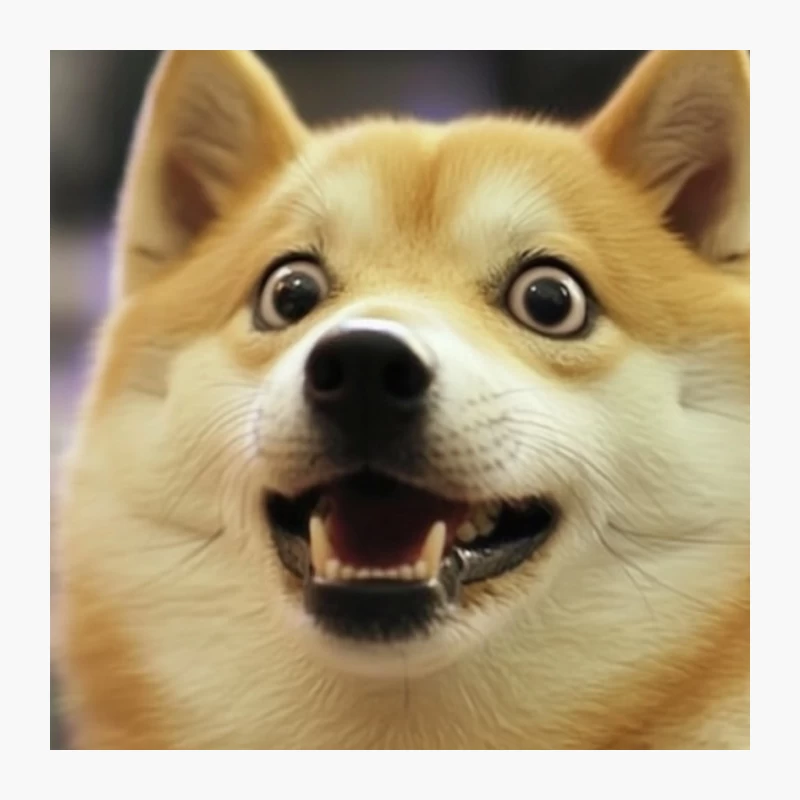 Adorable Smiling Shiba Inu Close-up Pin