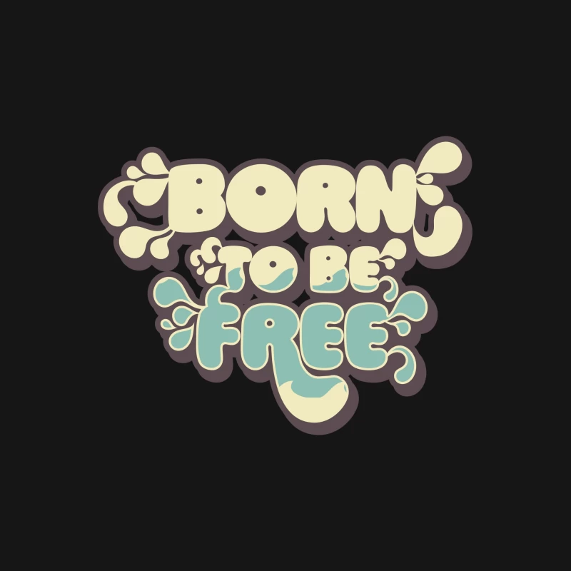 Geboren, um frei zu sein - Vintage Typografie Herren T-Shirt