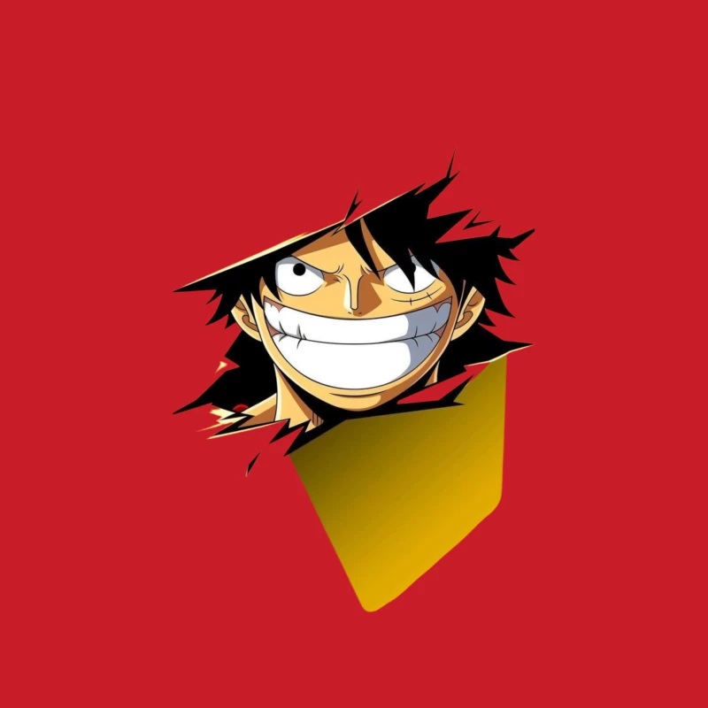 Excited Anime Character from One Piece Male Pullover Hoodie