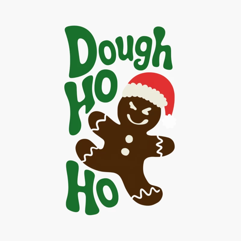 Festive Gingerbread Cookie with Santa Hat Christmas Design Cotton Tote Bag