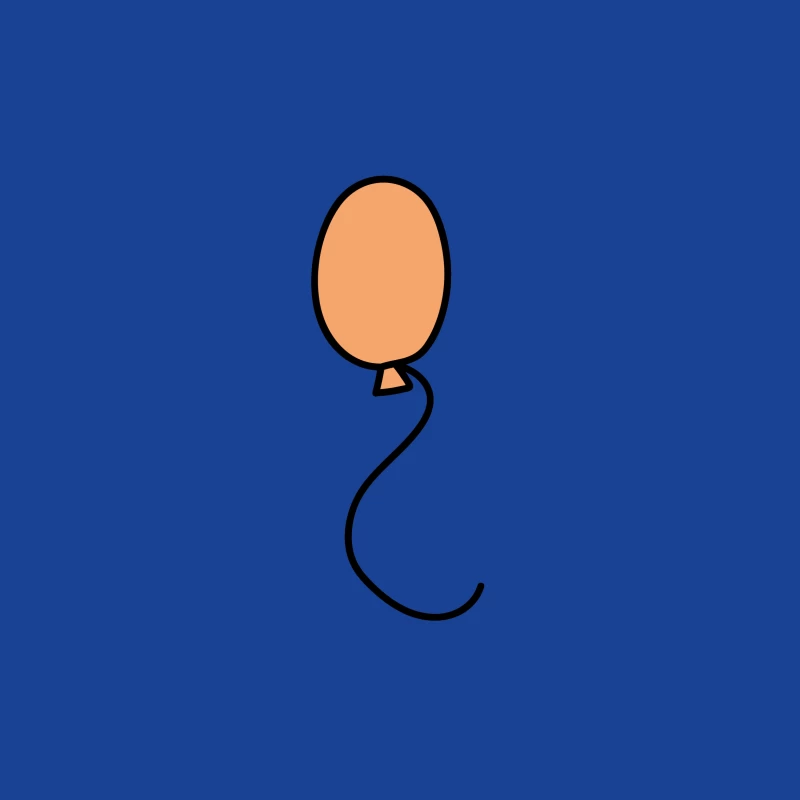 Ballon orange avec ficelle noire Femme T-Shirt