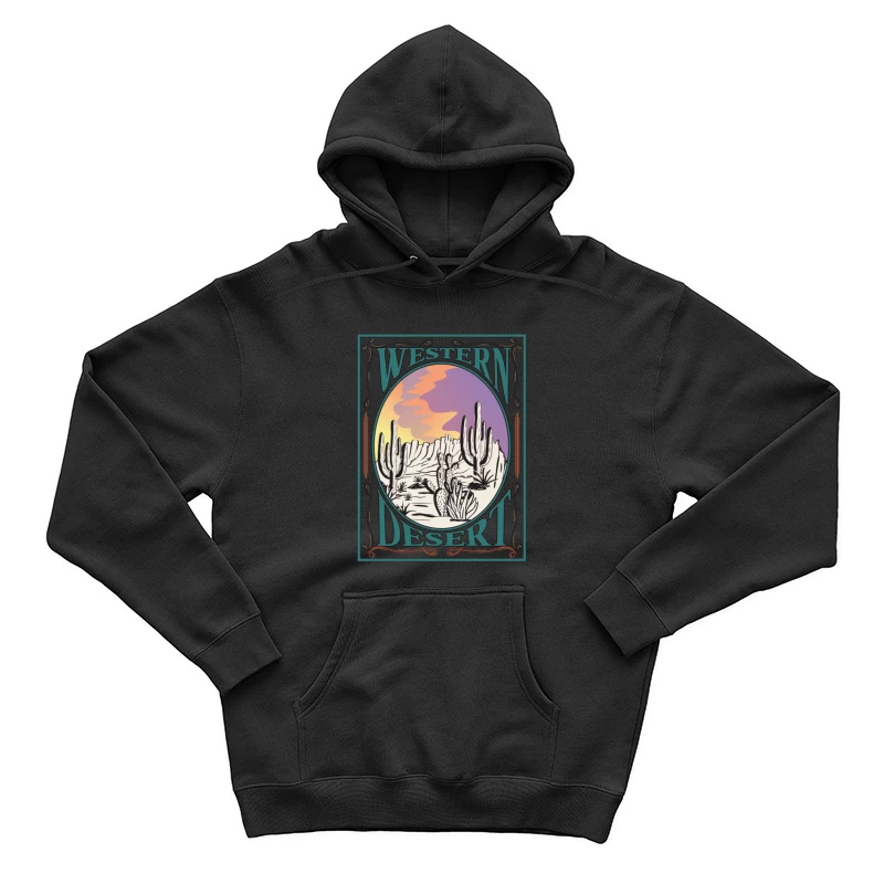 Westliche Wüstenlandschaft mit Kakteen Herren Pullover Hoodie
