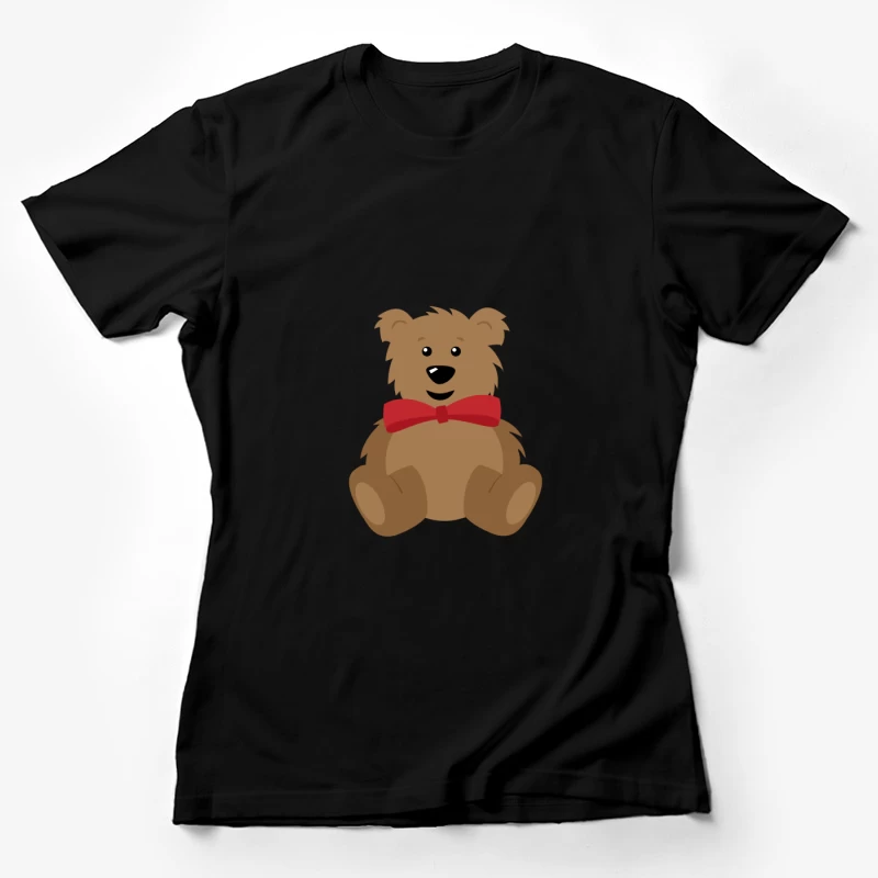 Ours en peluche avec nœud papillon rouge Femme T-Shirt
