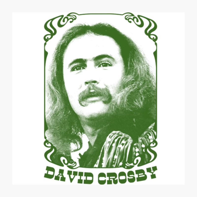David Crosby  Retro Fan Design Pin